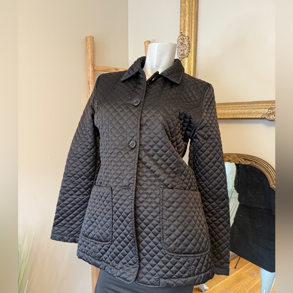 KENNETH COLE NEW YORK Quilted Black Women's Jacket Medium VINTAGE Y2K